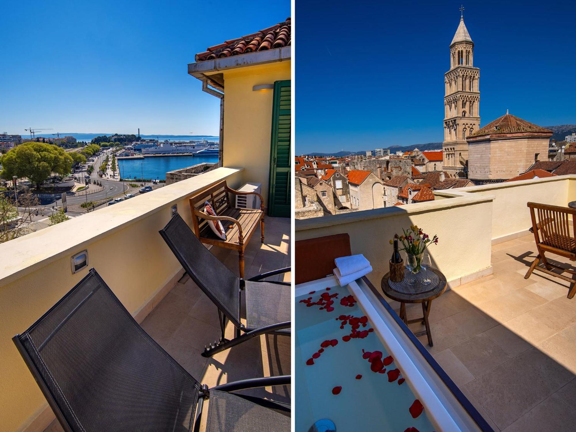 Terazza Grande In Diocletian Tower Apartment สปลิท ภายนอก รูปภาพ