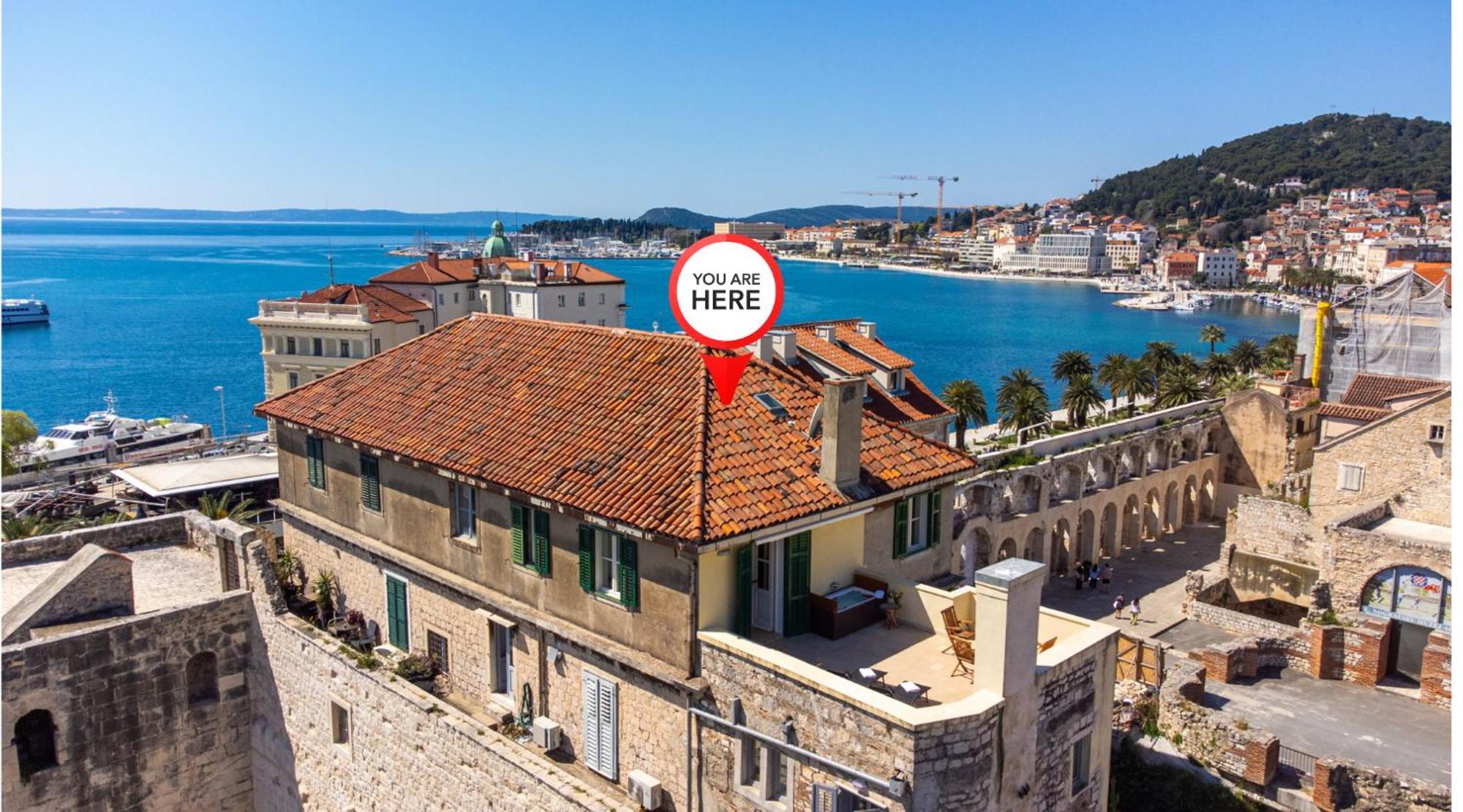 Terazza Grande In Diocletian Tower Apartment สปลิท ภายนอก รูปภาพ