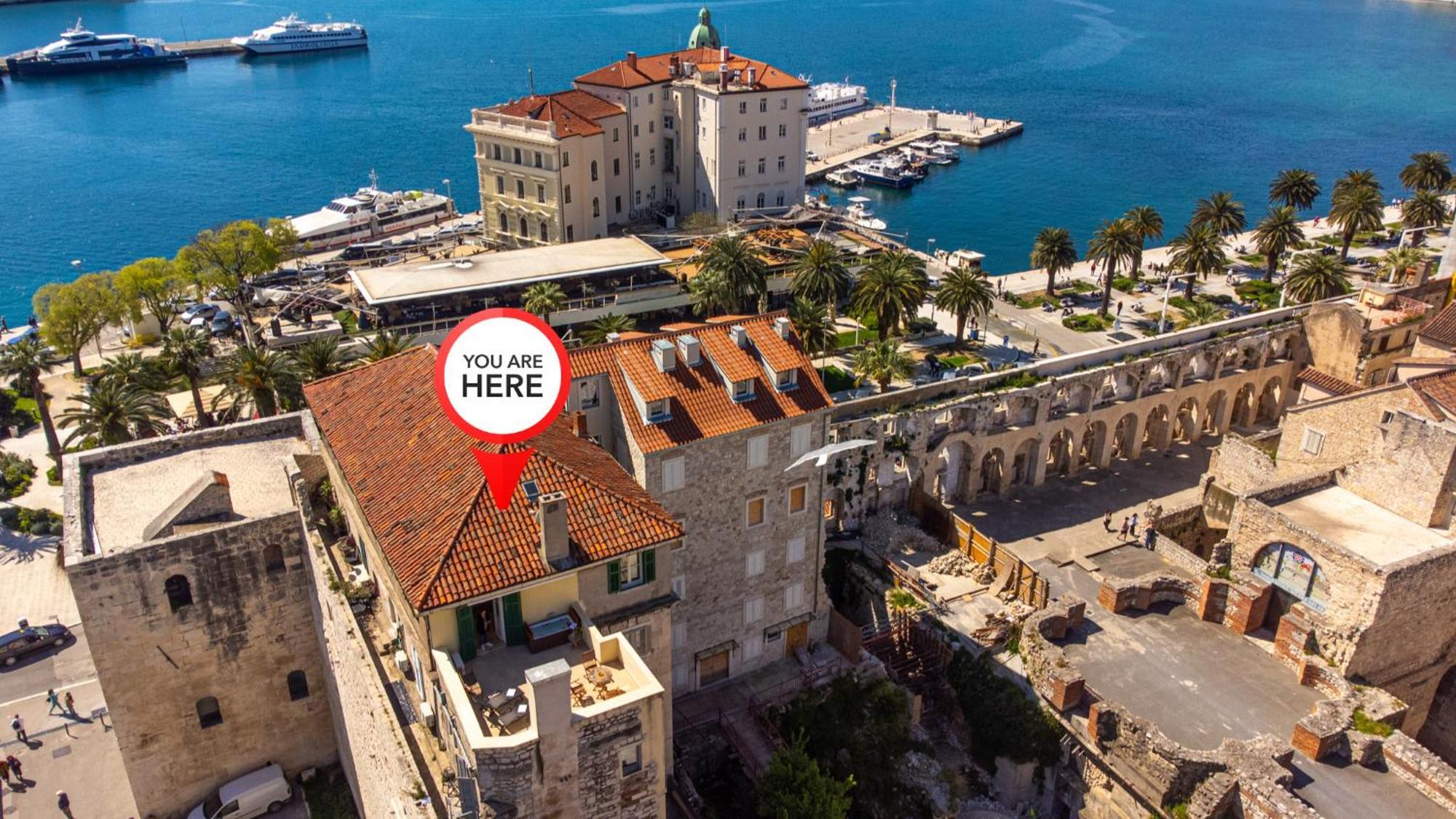 Terazza Grande In Diocletian Tower Apartment สปลิท ภายนอก รูปภาพ